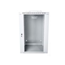 Szafa sieciowa wisząca 19″ 15U rack 600×600, drzwi szyba, szary, dzielona, złożona, 60kg