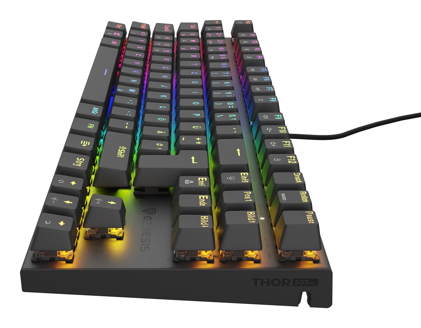 GENESIS Thor 303 TKL klawiatura Gaming USB QWERTZ Niemiecki Czarny - obrazek 3