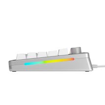 Klawiatura gamingowa Glorious GMMK 3 Pro HE 75% Custom Gaming-Tastatur – Pre-Built, Fox HE Switches, Silber