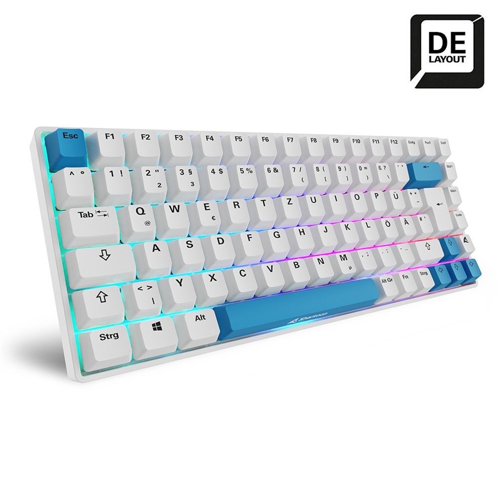 Sharkoon SKILLER SGK50 S3 PBT klawiatura Gaming USB QWERTZ Niemiecki Biały - obrazek 3