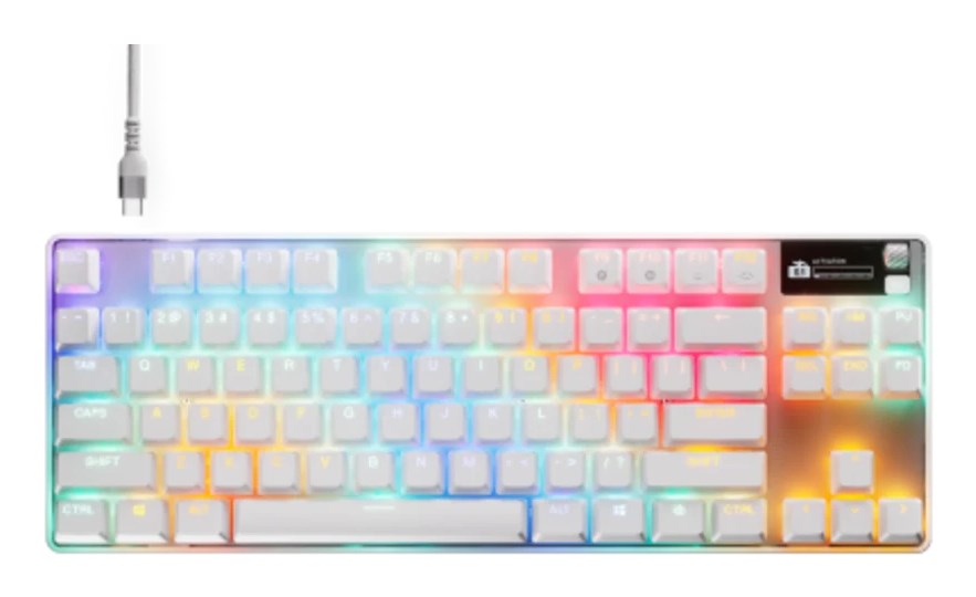 Klawiatura SteelSeries Apex Pro TKL Gen 3 White US - obrazek 3