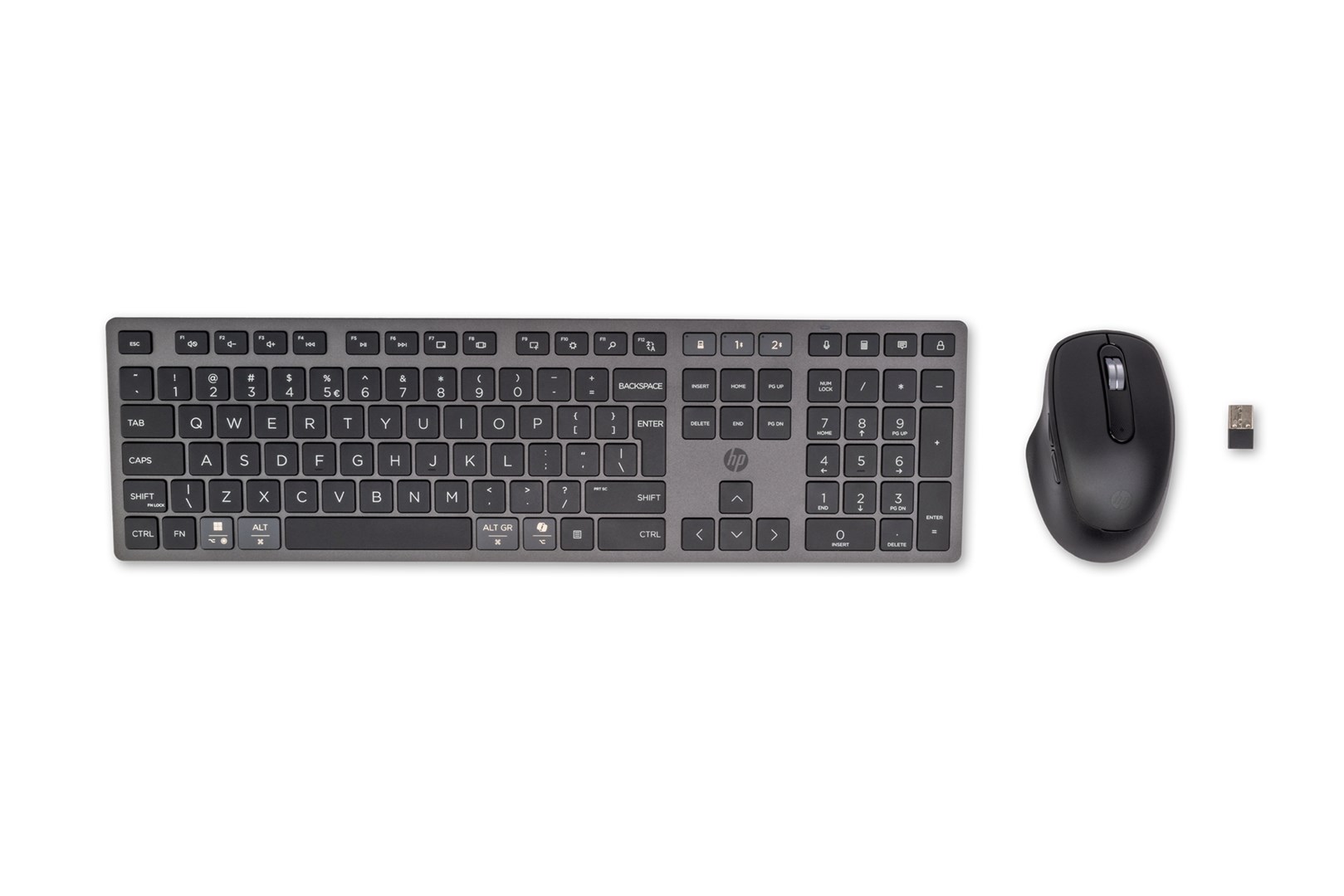 Zestaw klawiatura + mysz HP 720 Multi-Device Rechargeable Wireless Keyboard and Mouse Combo bezprzewodowe z akumulatorem czarne 9T5A9AA