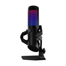 ASUS ROG Carnyx USB Gaming Microphone (25mm condenser capsule, 192kHz/24-bit, cardioid, high-pass filter, built-in pop filter, metal shock mount, one-touch mute, USB, Aura Sync RGB)- Black