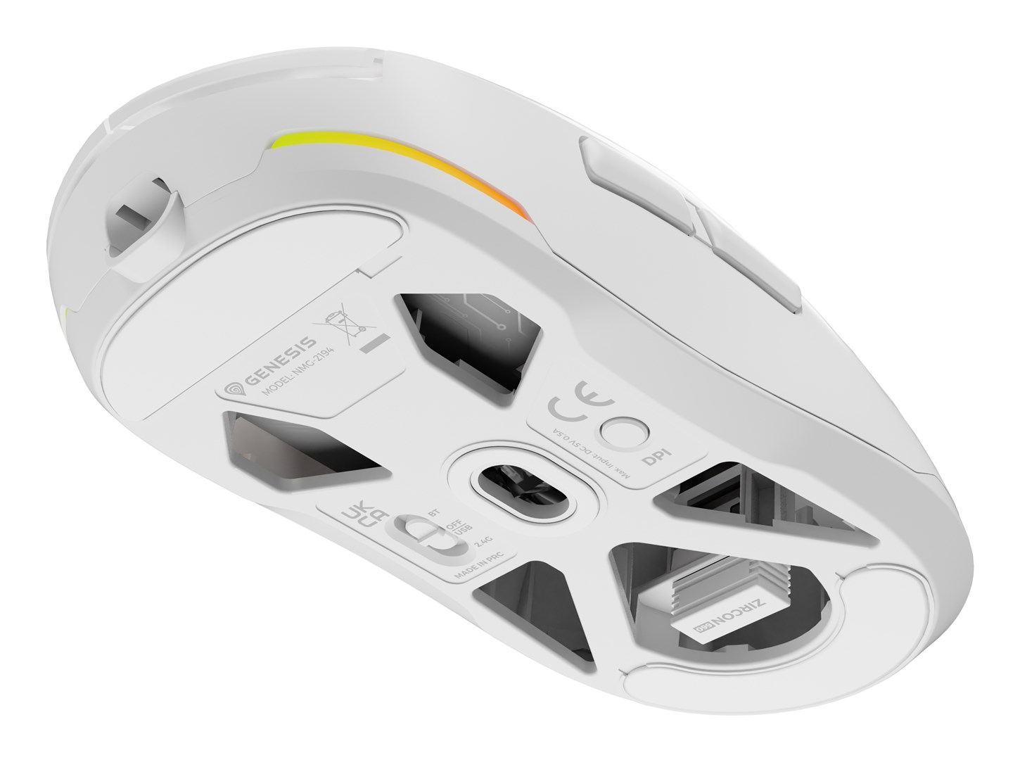 GENESIS NMG-2194 myszka Gaming Oburęczny Bluetooth + USB Type-C Optyczny 26000 DPI - obrazek 3