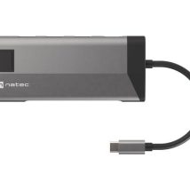 NATEC MULTIPORT ADAPTER FOWLER PLUS USB-C-> USB 3.0 3X, HDMI 4K, USB-C PD, RJ45, MICRO SD NMP-1690