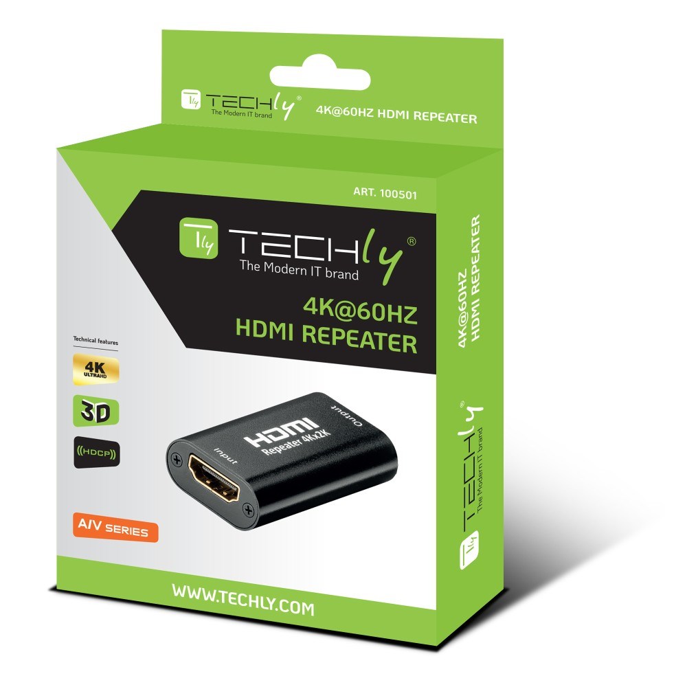 TECHLY WZMACNIACZ EXTENDER SYGNAŁU 4K HDMI DO 40M - obrazek 3