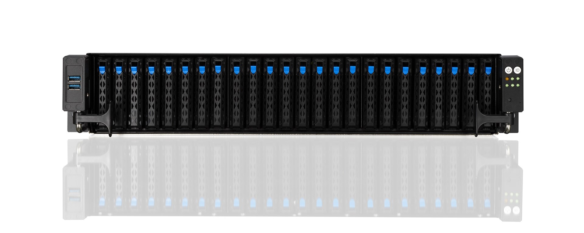 ASUS Rack 2U RS720A-E11-RS24U/10G/1.6KW/24NVMe/OCP AMD MILAN 2x LGA4094 (SP3) 280W 32xDDR4 3200/2933 24x2.5" SATA/SAS/24xNVMe Intel X710-AT2 10Gb x 2 1+1 1600W 80 PLUS Platinum - obrazek 4