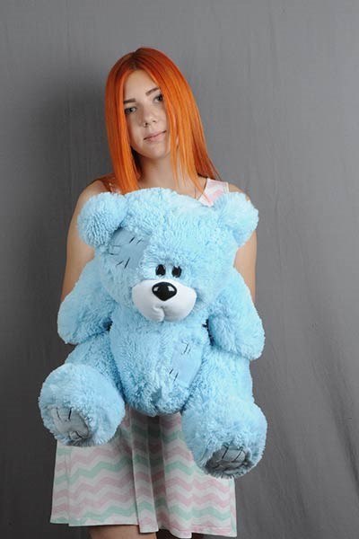 Miś TEDDY 60cm niebieski - obrazek 4