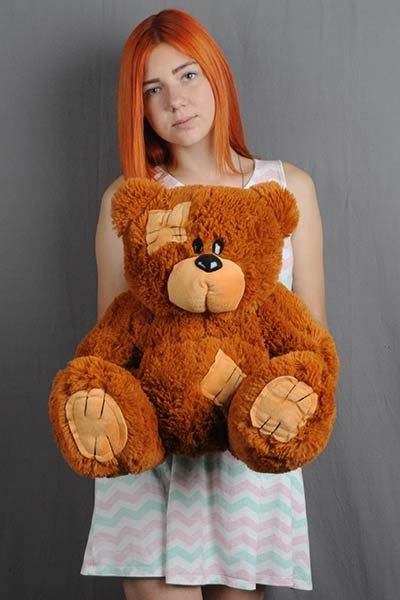 Miś TEDDY 60cm brązowy - obrazek 4
