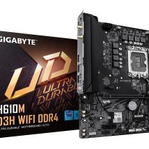 Płyta główna Gigabyte H610M D3H WIFI DDR4 | Rodzina procesorów Intel | Gniazdo procesora LGA1700 | Obsługiwane interfejsy dysków twardych SATA, M.2 | Ilość złączy SATA: 4