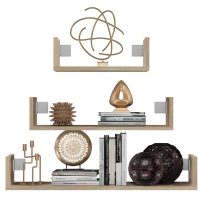 Zestaw 3 x półka wisząca MOBI 3P 80x20xH14 sonoma