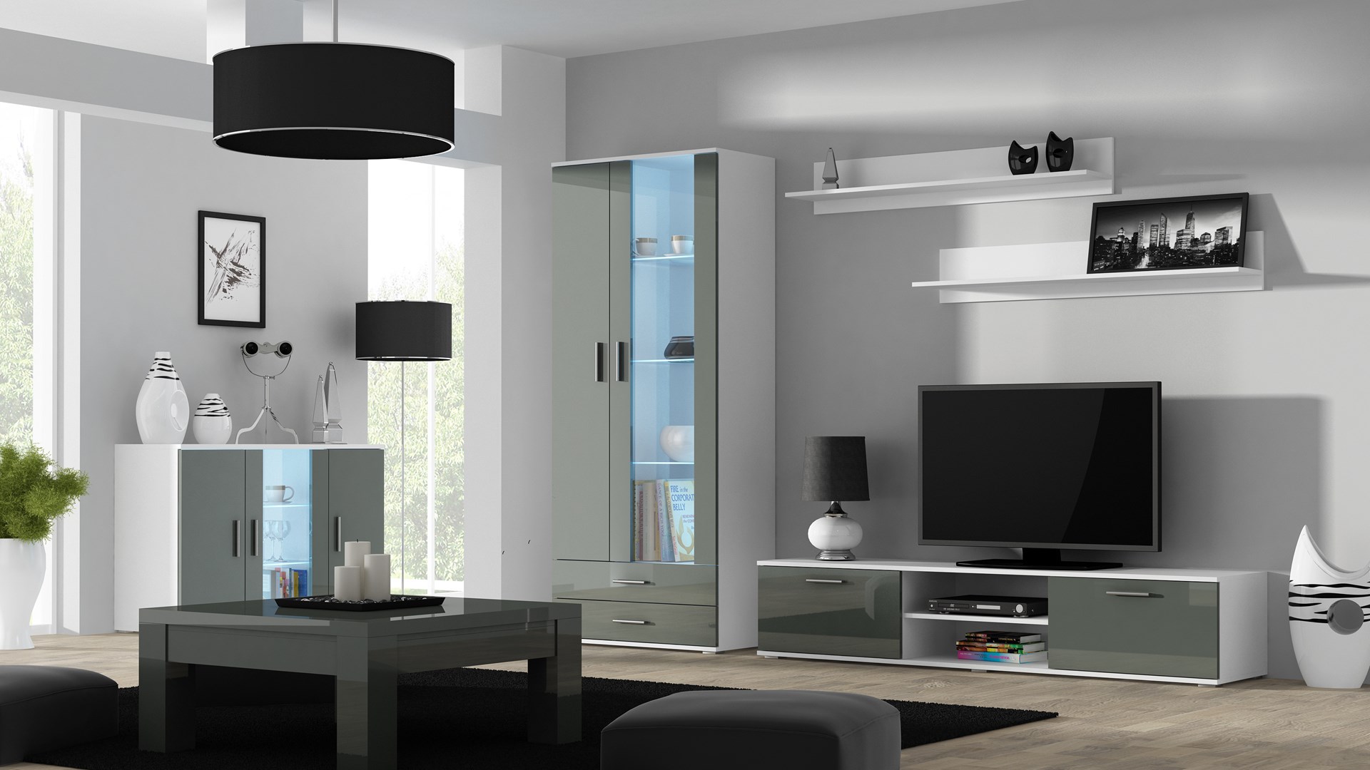 Półka 125cm (2szt) SOHO biały mat - obrazek 3