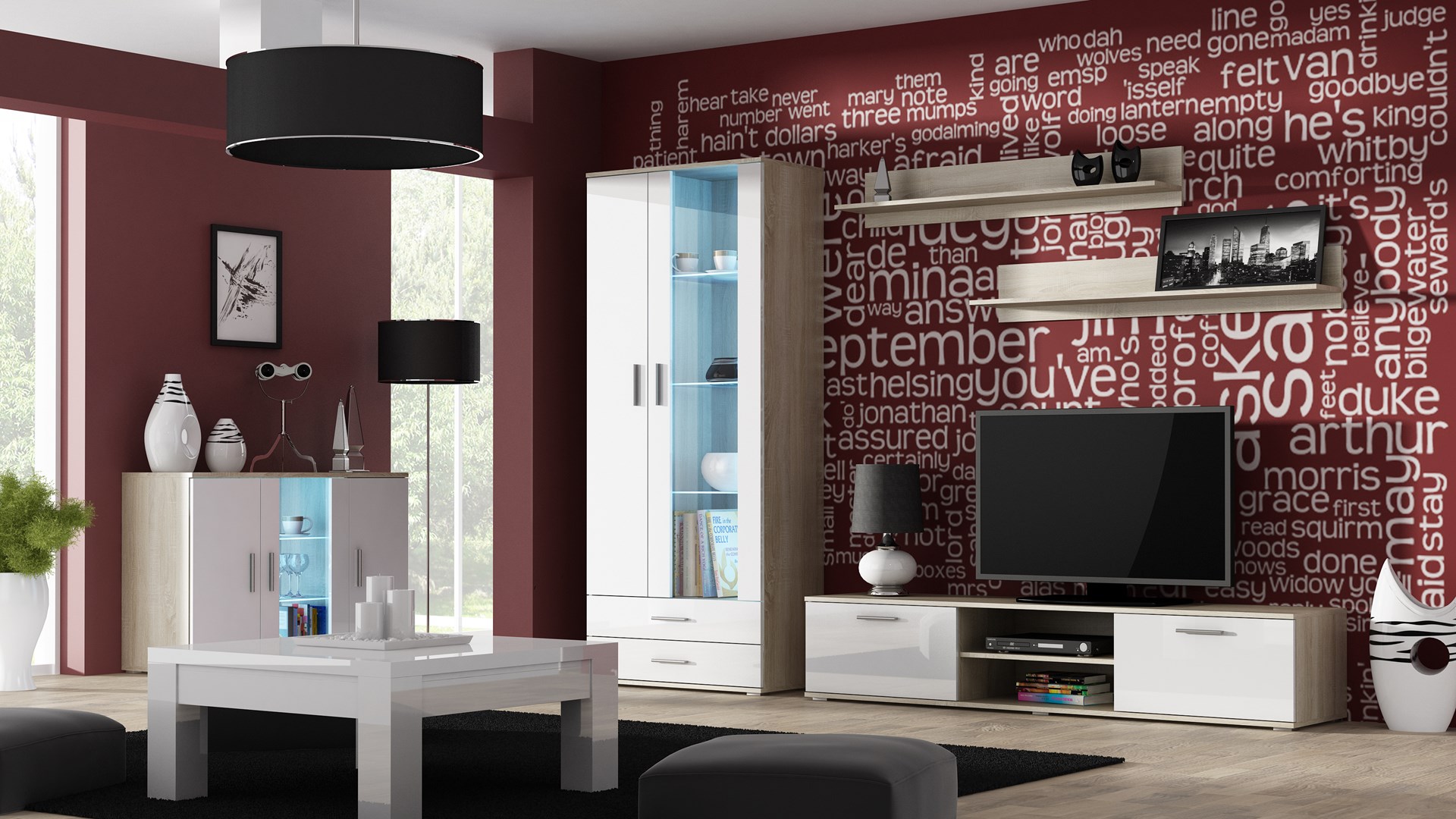 Półka 125cm (2szt) SOHO dąb sonoma mat - obrazek 4