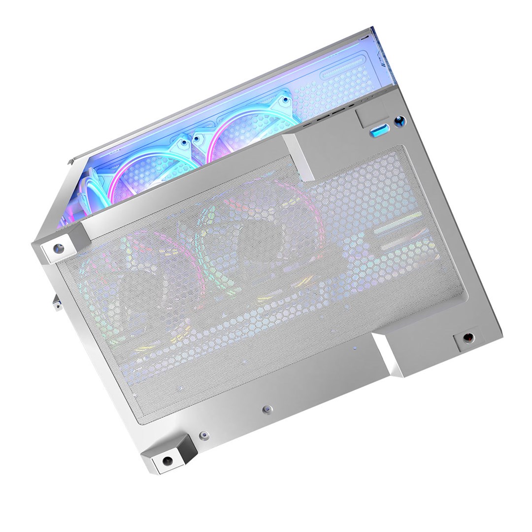 MODECOM OBUDOWA VOLCNO PANORAMA APEX ARGB 5F MIDI WHITE - obrazek 3