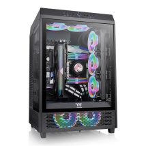 THERMALTAKE THE TOWER 500 TEMPERED GLASS*3 120MM*2 – BLACK CA-1X1-00M1WN-00