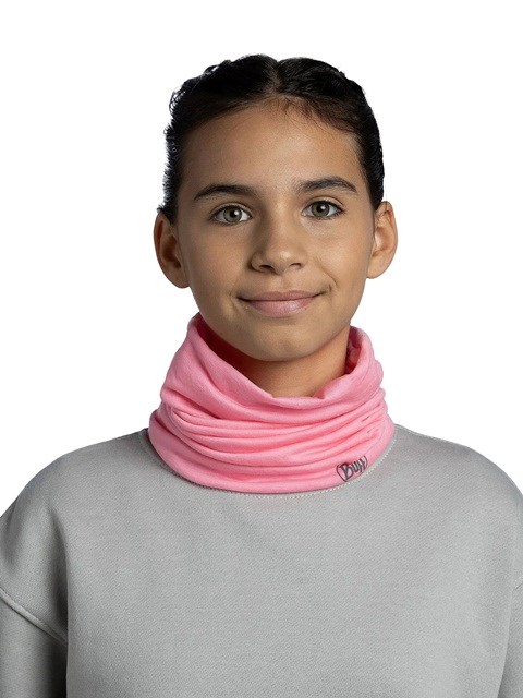 Bandana dziecięca BUFF MERINO LIGHTWEIGHT SOLID ROSE PINK - obrazek 3