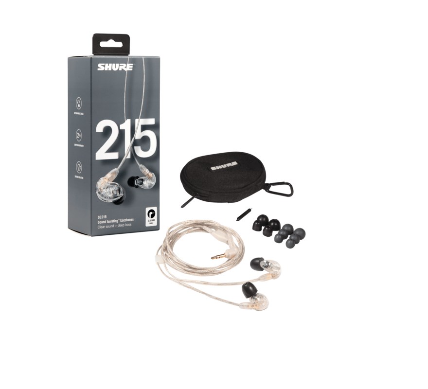 Shure SE215-CL-EFS - Słuchawki douszne, odłączany kabel, przezroczyste - obrazek 3