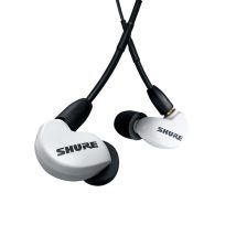 Shure SE215DYWH+UNI-EFS – Słuchawki douszne AONIC215 z pojedynczym przetwornikiem i kablem 3.5mm (białe)