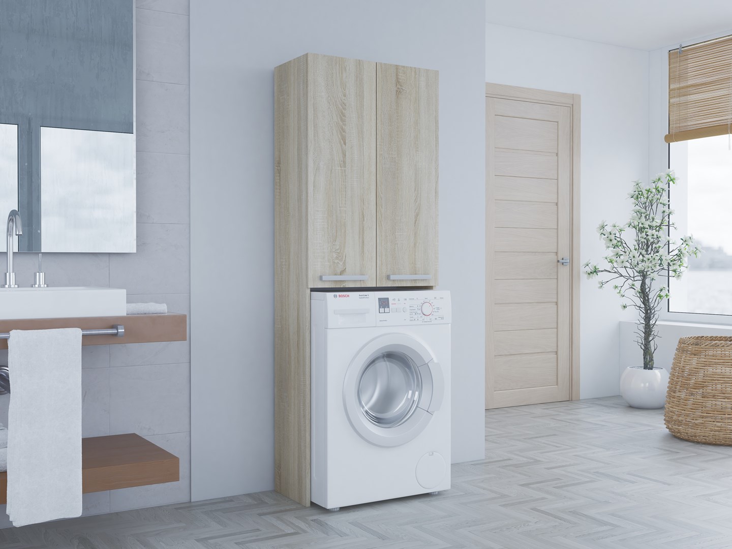 SZAFKA ŁAZIENKOWA POLA DD - DĄB SONOMA - obrazek 2