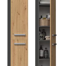 Szafka łazienkowa NEL II 31x30xH174 antracyt/artisan