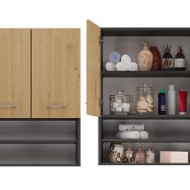 Szafka nad pralkę POLA MINI DK 64x30xH90 antracyt/artisan