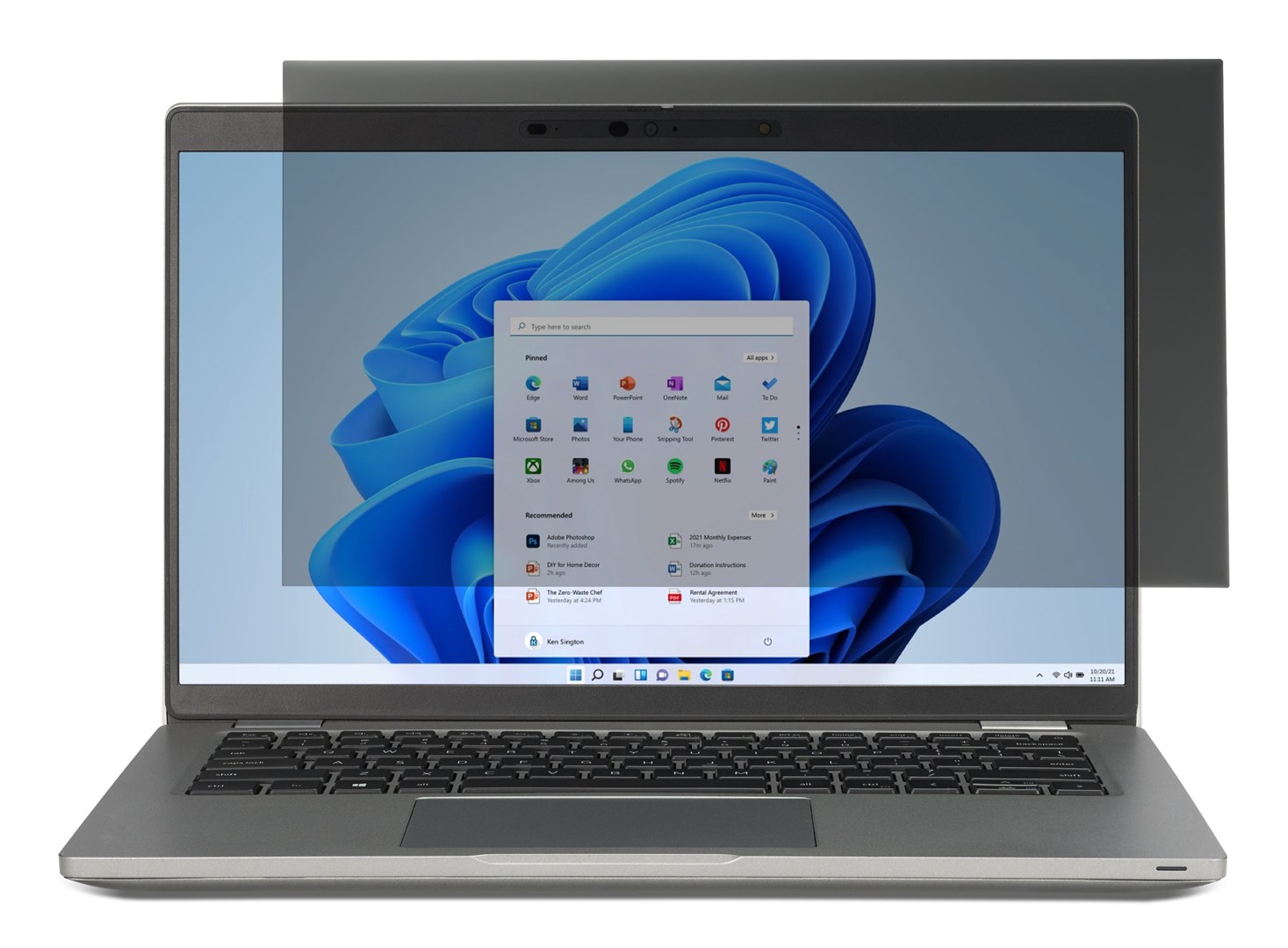 Kensington Filtr prywatyzujący , zaciemniający z 2 boków, zdejmowany, 16", format 16:10 - obrazek 2