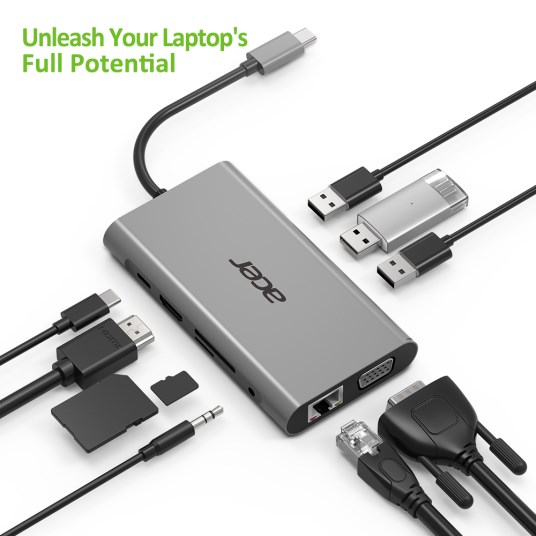 Acer 10-in-1 Type C dongle 3xUSB 3.0 - obrazek 2
