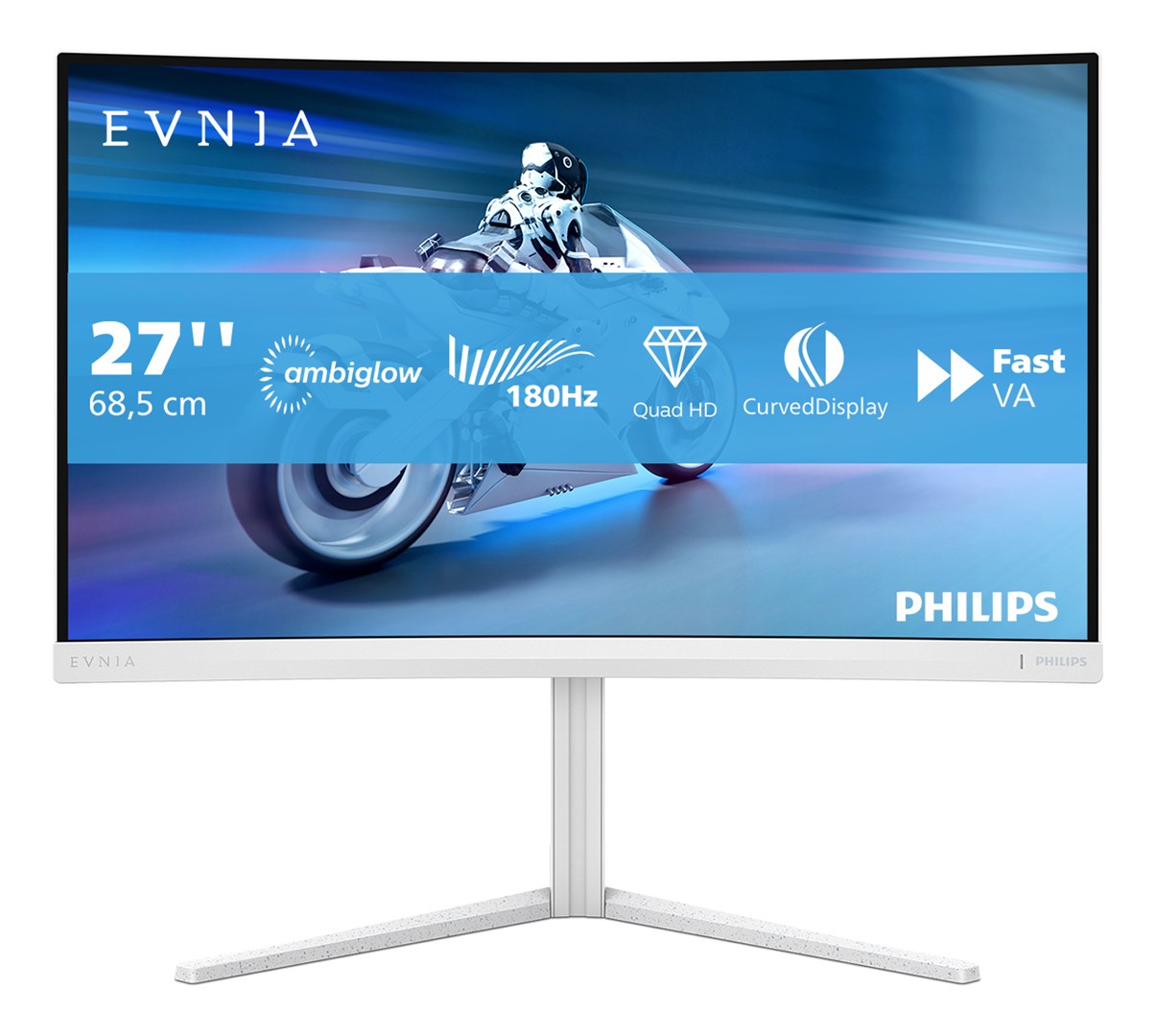 Philips Evnia 5000 27M2C5501/00 monitor komputerowy 68,6 cm (27") 2560 x 1440 px Quad HD LCD Biały - obrazek 2