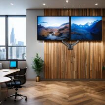 MACLEAN UCHWYT NAŚCIENNY NA DWA MONITORY 17-32”, 9KG MAX, SPRĘŻYNA MECHANICZNA MC-988