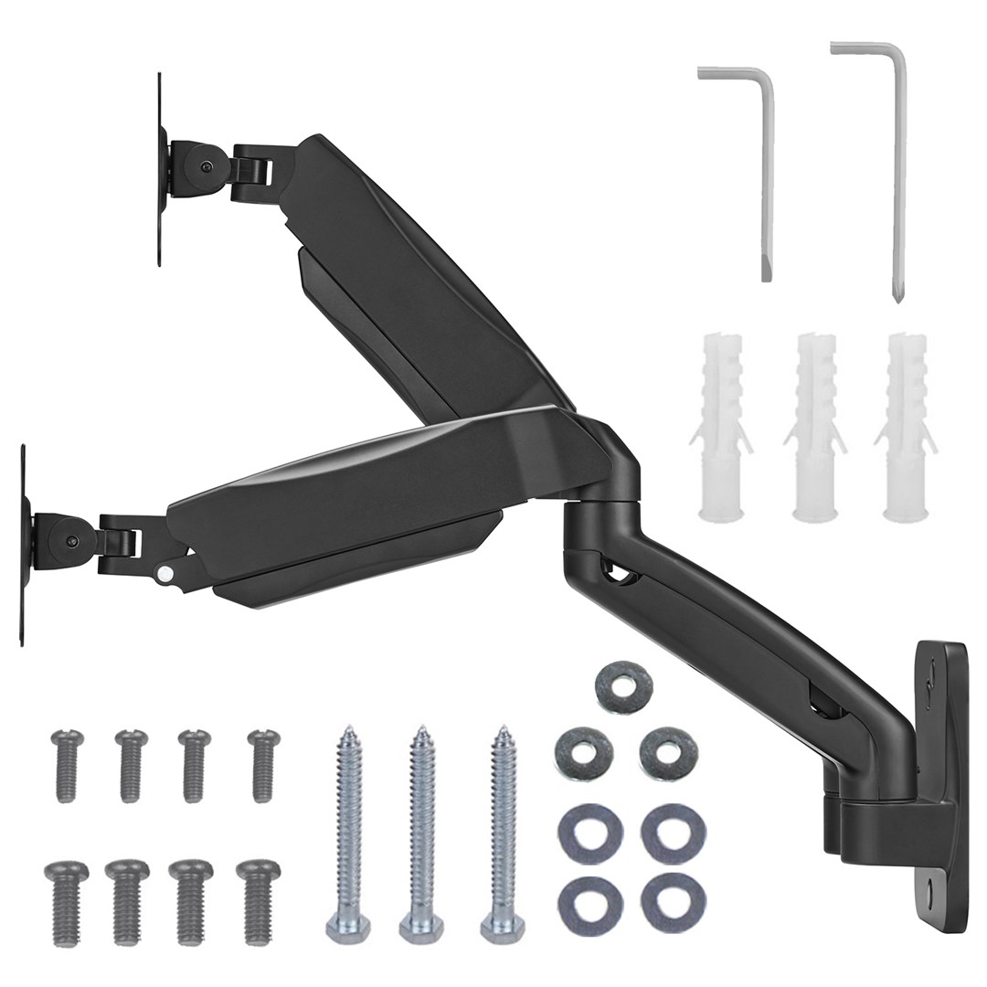 MACLEAN UCHWYT NAŚCIENNY NA DWA MONITORY 17-32'', 9KG MAX, SPRĘŻYNA MECHANICZNA MC-988 - obrazek 3