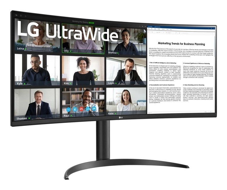 LG 34WR55QK-B monitor komputerowy 86,4 cm (34") 3440 x 1440 px Wide Quad HD Czarny - obrazek 2