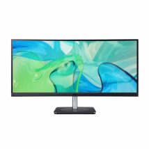 Acer CB343CUR monitor komputerowy 86,4 cm (34″) 3440 x 1440 px UltraWide Quad HD LED Czarny, Srebrny