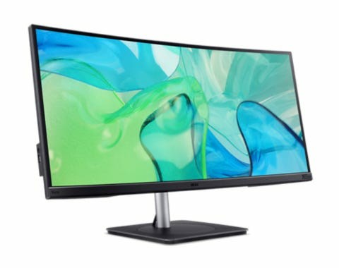 Acer CB343CUR monitor komputerowy 86,4 cm (34") 3440 x 1440 px UltraWide Quad HD LED Czarny, Srebrny - obrazek 2