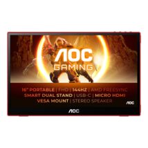 AOC 16G3 przenośny telewizor / monitor Przenośny monitor Czarny, Czerwony 39,6 cm (15.6″) TFT 1920 x 1080 px