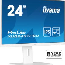 Iiyama TFT XUB2497HSU IPS 24” HDMI/DP/2xUSB/hoev/weiß – Płaski ekran – 60.5 cm