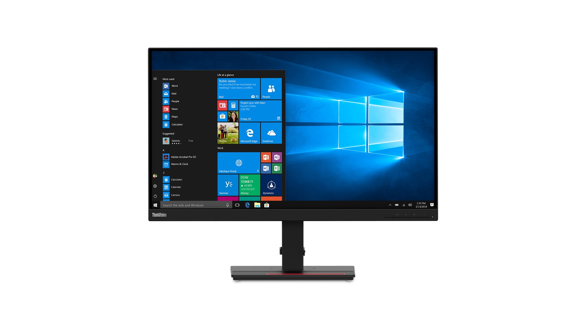 Lenovo ThinkVision T27q-20 monitor komputerowy 68,6 cm (27") 2560 x 1440 px Quad HD LCD Czarny