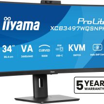 Monitor IIYAMA 86,4cm (34″) XCB3497WQSNPH-B1 21:9 HDMI+DP+USB-C Webc
