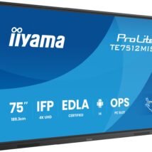 Monitor IIYAMA 189.3cm(75″) TE7512MIS-B4AG 16:9 M-Touch HDMI+2xUSB-C