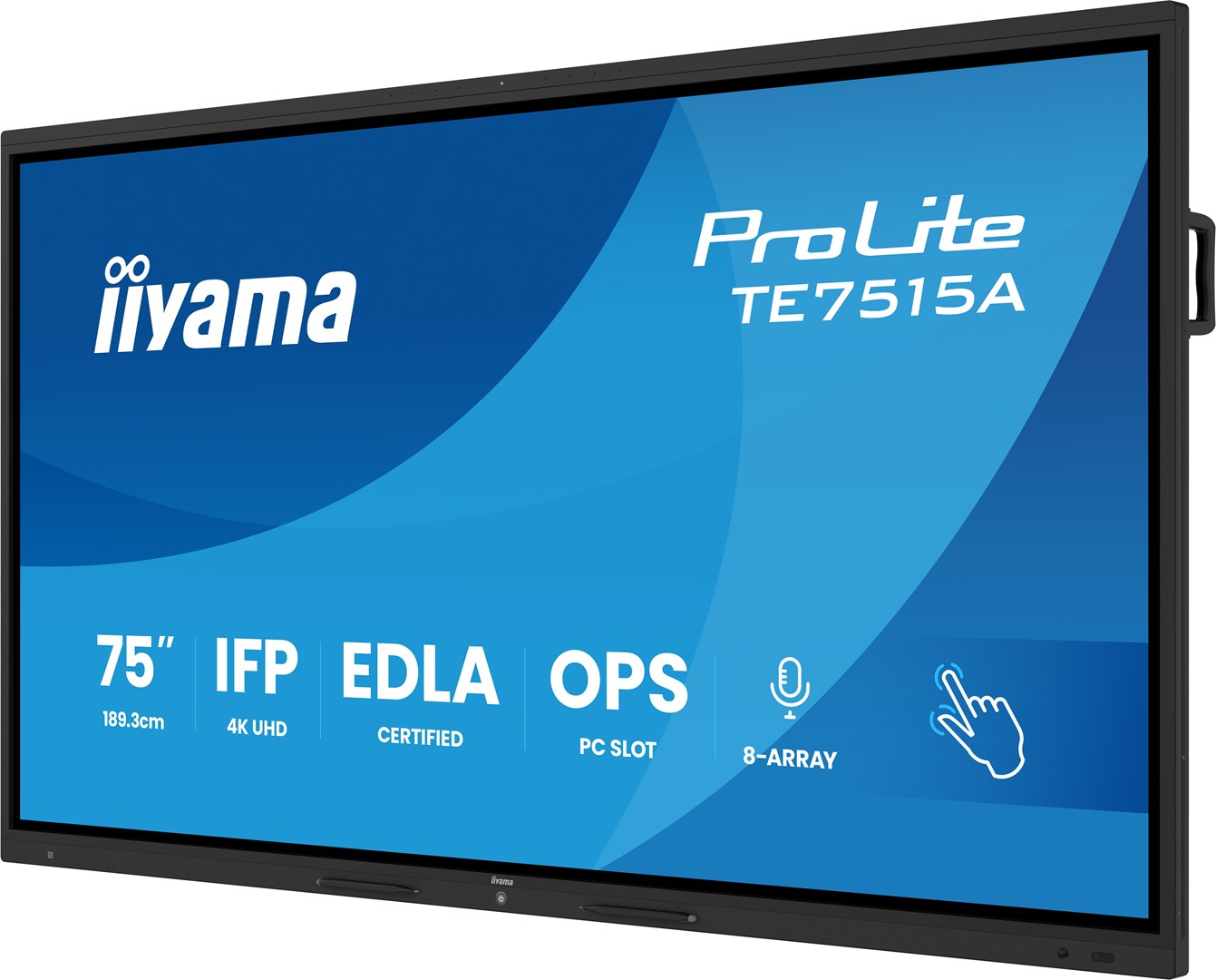 Monitor IIYAMA 189.3cm (75") TE7515A-B1AG 16:9 M-Touch 2xHDMI+2xUSB-C (Speditionsversand) - obrazek 3