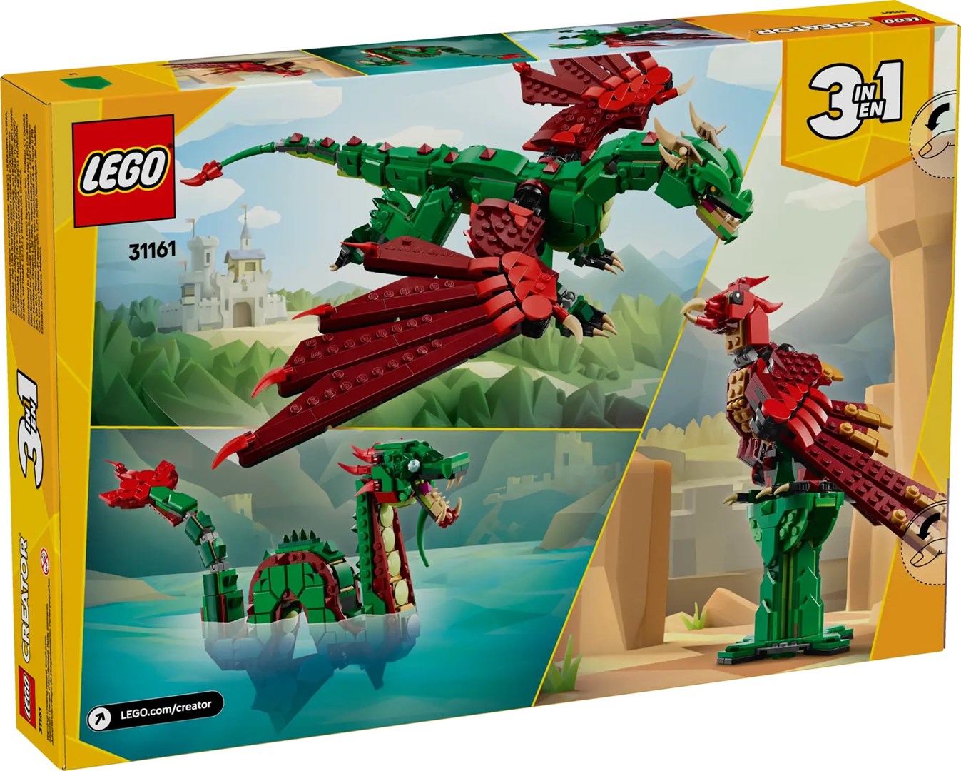 LEGO CREATOR 3w1 31161 Średniowieczny smok - obrazek 3