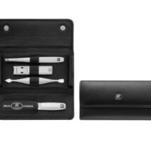 Zestaw podróżny ZWILLING 97712-004-0 Twinox – czarne, skórzane etui, 4 elementy