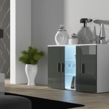 Komoda 120cm SOHO S7 biały/ szary połysk