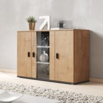 Komoda 120cm SOHO S7 dąb lefkas+ czarny