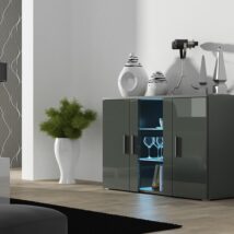 Komoda 120cm SOHO S7 szary/ szary połysk