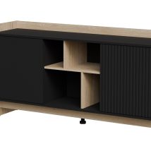 Komoda PORTO 2D 150x38x77 dąb/czarny