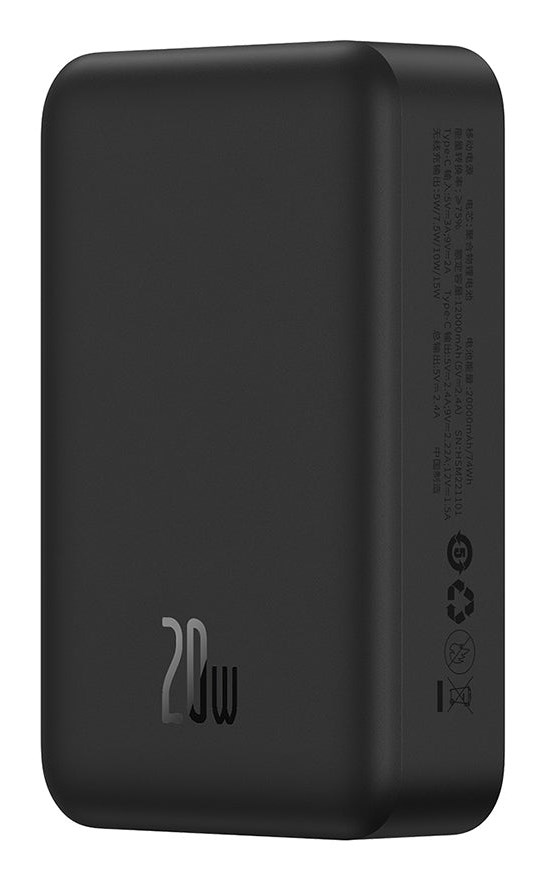 BASEUS POWERBANK MAGNETIC MINI 20000MAH (CZARNY) - obrazek 3