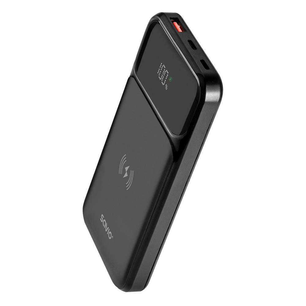 SAVIO POWERBANK 10000 MAH CZARNY BA-09 - obrazek 3