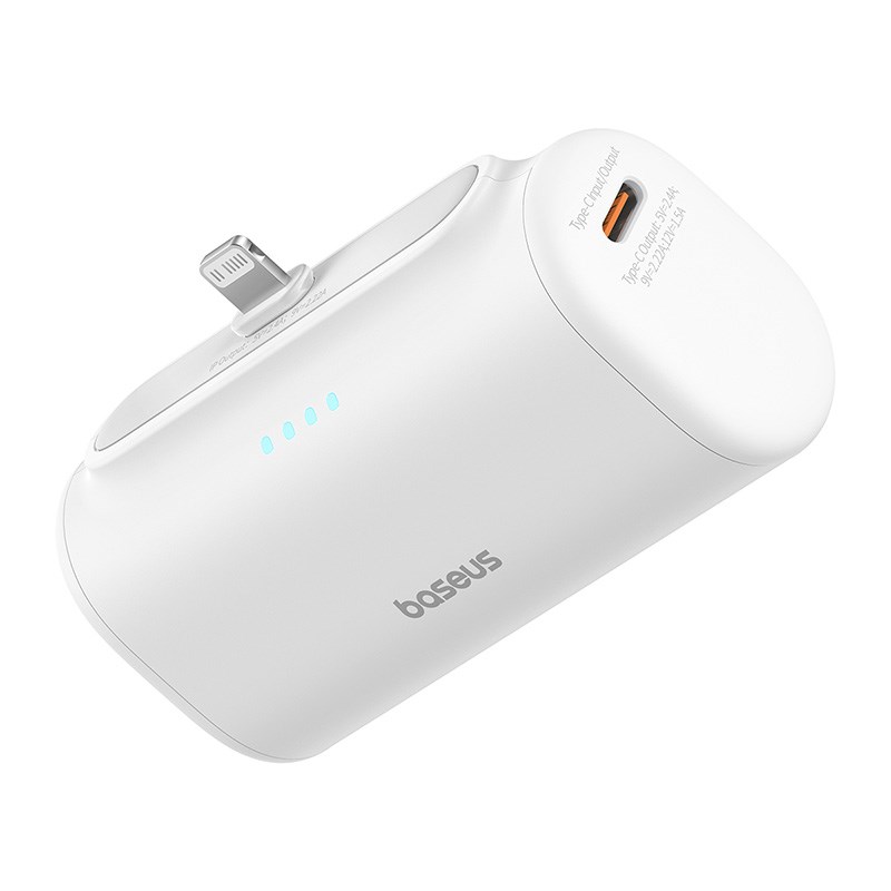 Powerbank Baseus Compact IP 5000mAh 20W USB-C/Lightning (biały) - obrazek 4