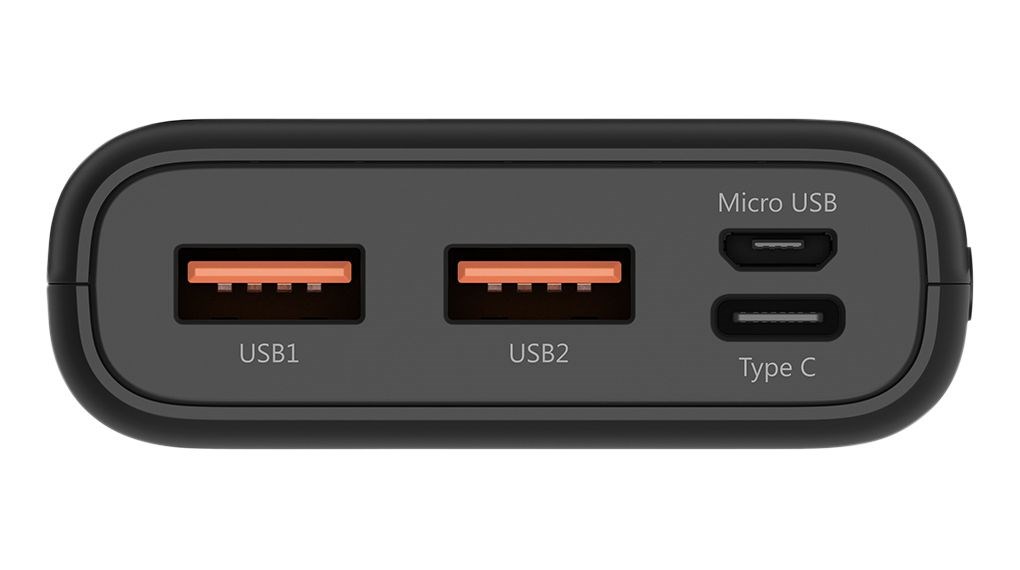 PowerBank Silicon Power Cell C10QC 10000mAh QC3.0+PD Micro USB typ B USB 3.0 USB-C kolor czarny (SP10KMAPBKC10QCK) - obrazek 3