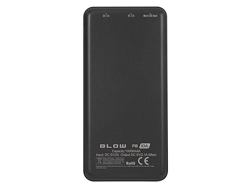 BLOW POWER BANK 10000MAH CZARNY PB10A - obrazek 4